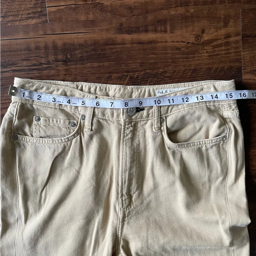 RAG & BONE Featherweight Logan Wide-Leg Jean in Beige- women’s 28” - Picture 5 of 10